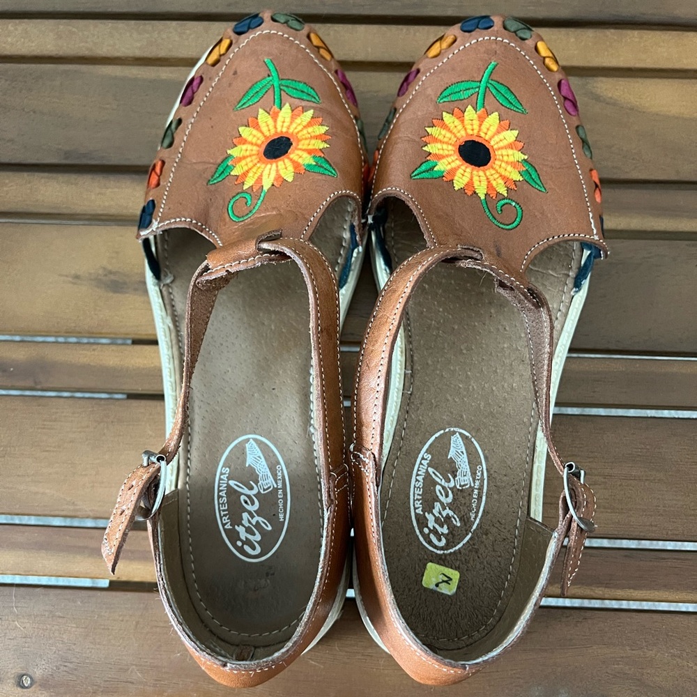 Handmade Mary-Jane flats from Mexico.